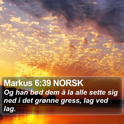 Markus 6:39 NORSK Bible Verse Image