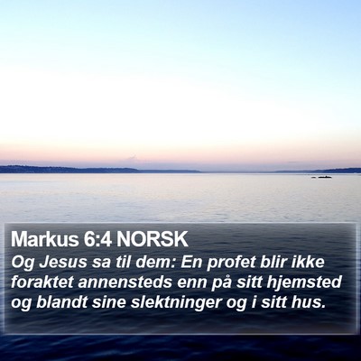 Markus 6:4 NORSK Bible Verse Image
