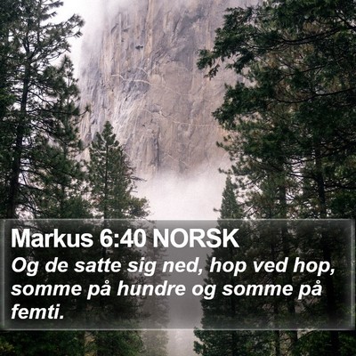 Markus 6:40 NORSK Bible Verse Image