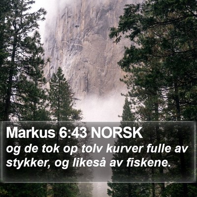 Markus 6:43 NORSK Bible Verse Image