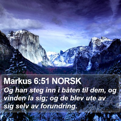 Markus 6:51 NORSK Bible Verse Image
