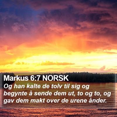Markus 6:7 NORSK Bible Verse Image
