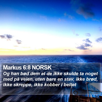 Markus 6:8 NORSK Bible Verse Image