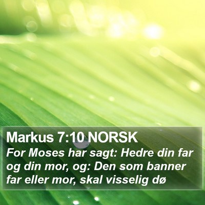 Markus 7:10 NORSK Bible Verse Image