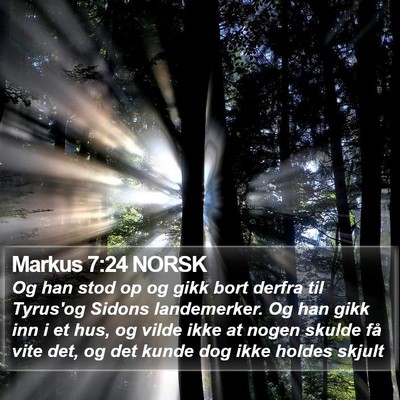 Markus 7:24 NORSK Bible Verse Image