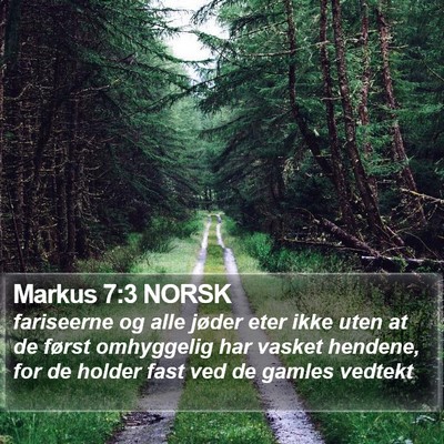 Markus 7:3 NORSK Bible Verse Image