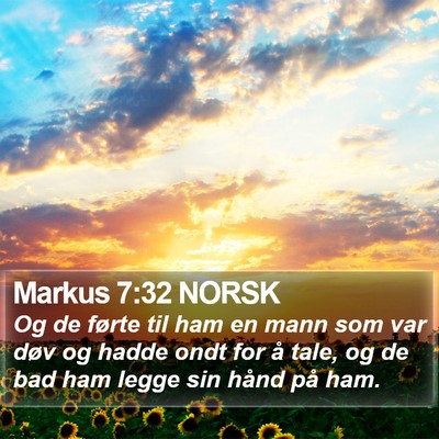 Markus 7:32 NORSK Bible Verse Image