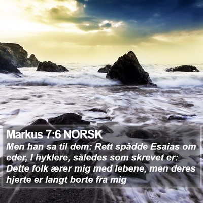 Markus 7:6 NORSK Bible Verse Image