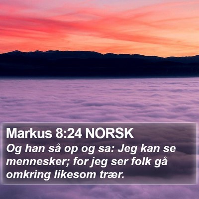 Markus 8:24 NORSK Bible Verse Image