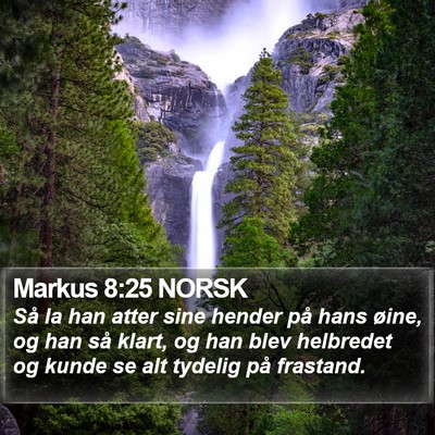 Markus 8:25 NORSK Bible Verse Image