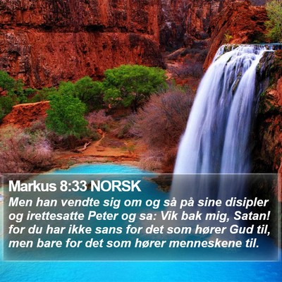 Markus 8:33 NORSK Bible Verse Image