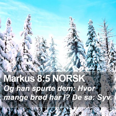 Markus 8:5 NORSK Bible Verse Image