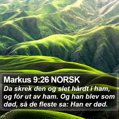 Markus 9:26 NORSK Bible Verse Image