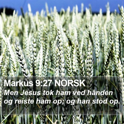Markus 9:27 NORSK Bible Verse Image