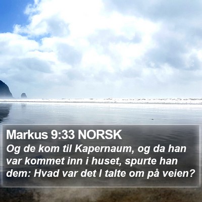 Markus 9:33 NORSK Bible Verse Image