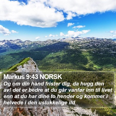 Markus 9:43 NORSK Bible Verse Image
