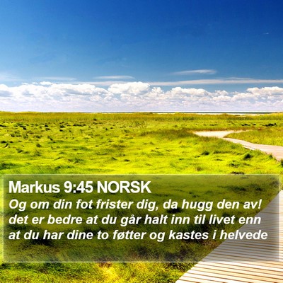 Markus 9:45 NORSK Bible Verse Image