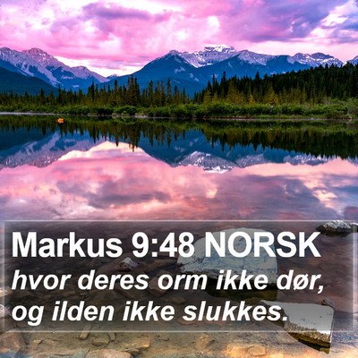 Markus 9:48 NORSK Bible Verse Image