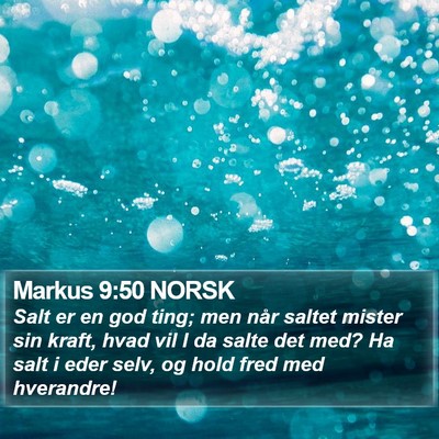 Markus 9:50 NORSK Bible Verse Image