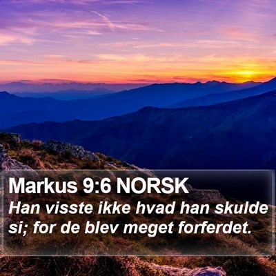 Markus 9:6 NORSK Bible Verse Image