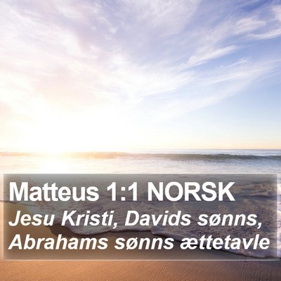 Matteus 1:1 NORSK Bible Verse Image