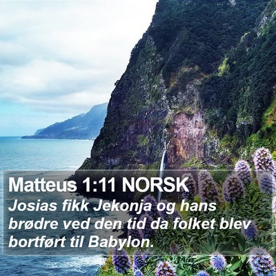 Matteus 1:11 NORSK Bible Verse Image