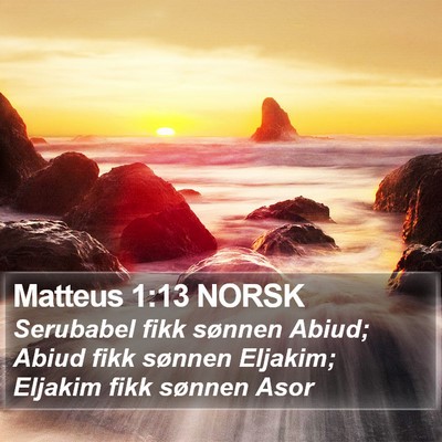 Matteus 1:13 NORSK Bible Verse Image