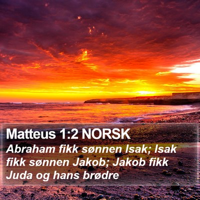 Matteus 1:2 NORSK Bible Verse Image