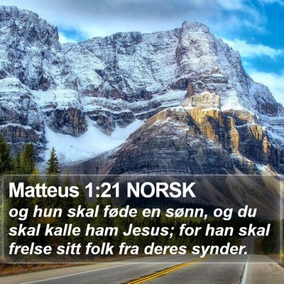 Matteus 1:21 NORSK Bible Verse Image