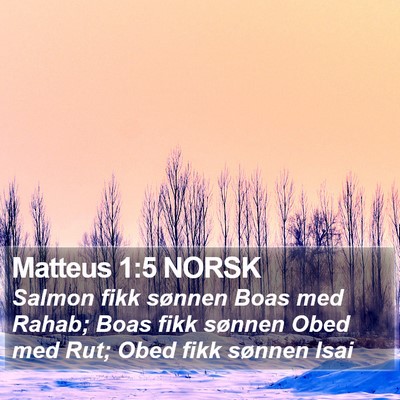 Matteus 1:5 NORSK Bible Verse Image