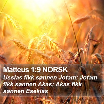 Matteus 1:9 NORSK Bible Verse Image