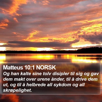 Matteus 10:1 NORSK Bible Verse Image