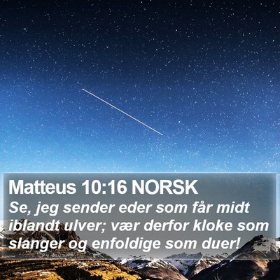 Matteus 10:16 NORSK Bible Verse Image