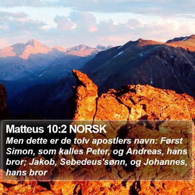 Matteus 10:2 NORSK Bible Verse Image