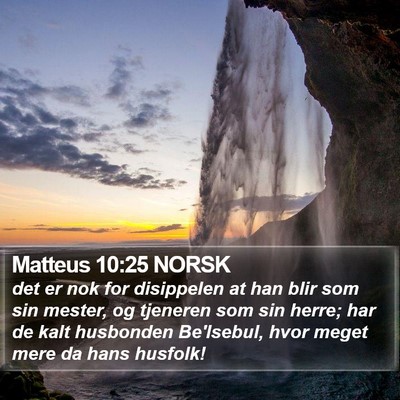Matteus 10:25 NORSK Bible Verse Image