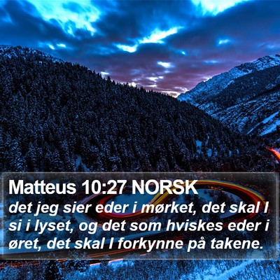 Matteus 10:27 NORSK Bible Verse Image