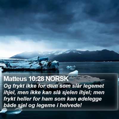 Matteus 10:28 NORSK Bible Verse Image