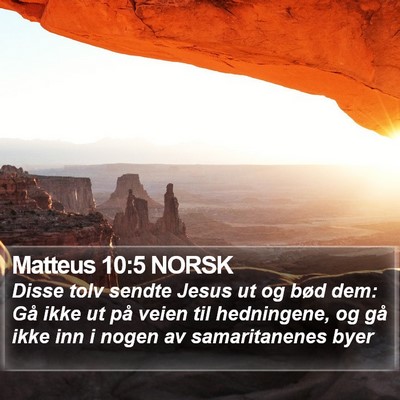 Matteus 10:5 NORSK Bible Verse Image