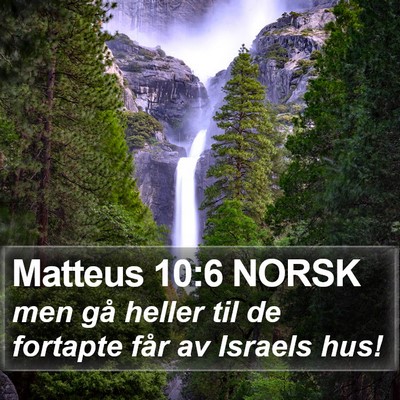 Matteus 10:6 NORSK Bible Verse Image