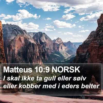 Matteus 10:9 NORSK Bible Verse Image