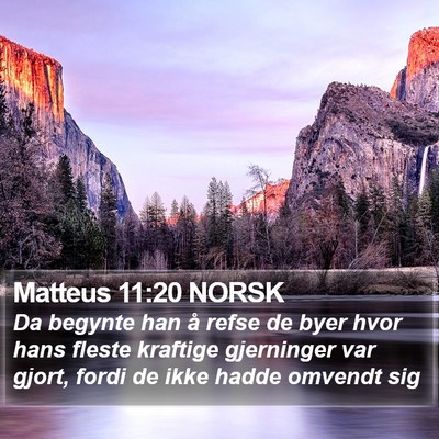 Matteus 11:20 NORSK Bible Verse Image