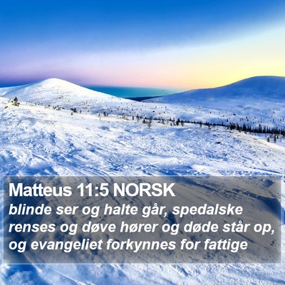 Matteus 11:5 NORSK Bible Verse Image