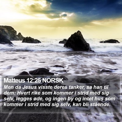Matteus 12:25 NORSK Bible Verse Image