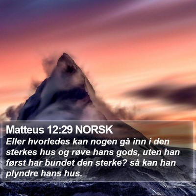 Matteus 12:29 NORSK Bible Verse Image