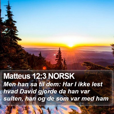 Matteus 12:3 NORSK Bible Verse Image