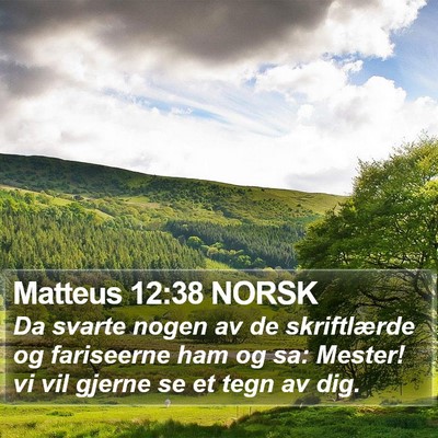 Matteus 12:38 NORSK Bible Verse Image