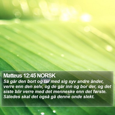 Matteus 12:45 NORSK Bible Verse Image