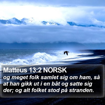Matteus 13:2 NORSK Bible Verse Image