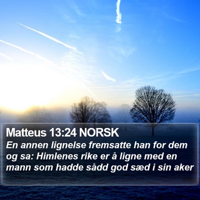 Matteus 13:24 NORSK Bible Verse Image