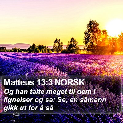 Matteus 13:3 NORSK Bible Verse Image